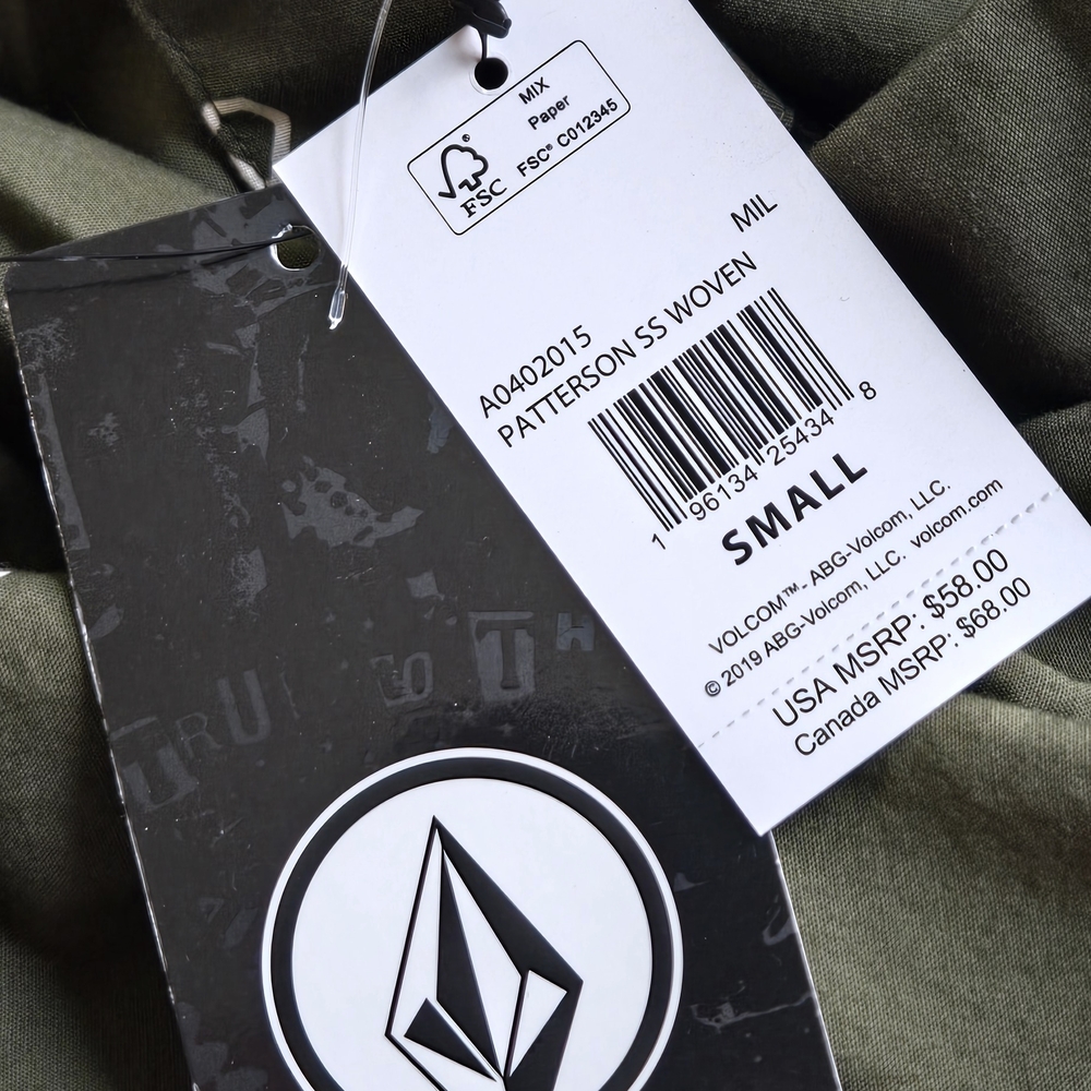 Volcom Green Casual Button Down Shirt